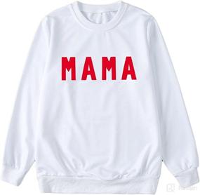 img 2 attached to 👩 Matching Mommy and Me Casual Long Sleeve Sweatshirt Pullover Set - Mama Mini Sweater Tops for Fall and Winter Wardrobe