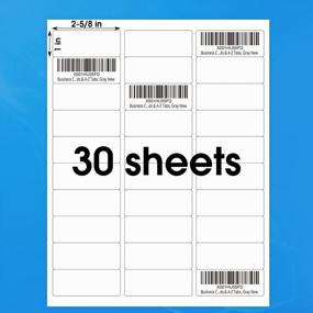 img 2 attached to MaxGear 1" X 2-5/8" Address Mailing Labels - 900 Matte White Paper Sheets For Inkjet Or Laser Printers With Strong Adhesive, Quick-Drying, And Excellent Ink Retention.