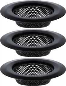img 4 attached to Efficient Stainless Steel Sink Drain Strainers - MR.SIGA Kitchen Sink Strainer, Dishwasher Safe, Black, Pack Of 3