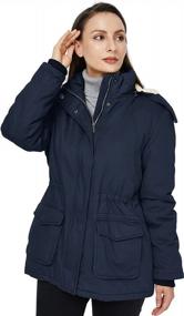 img 2 attached to WenVen Women'S Winter Warm Sherpa Lined Jacket Heavy Parka Coat With Hood