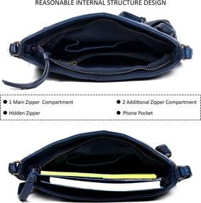 img 3 attached to 👜 Premium Crossbody Handbags for Women: Crossover Shoulder Bags & Wallets
