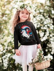 img 3 attached to 🎅 Whimsical Santa Riding Unicorn Sweatshirt: Cute Ugly Christmas Long Sleeve T-Shirt for Toddlers and Kids