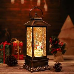 img 1 attached to Осветите свой дом с помощью нашего фонаря в виде снежного шара с питанием от USB и батареи, украшенного блестками, музыкой и Санта-Клаусом для идеального рождественского украшения