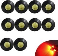 10x eagle eye drl led rock lights for jeep atv off road truck under trail rig lights (red) logo