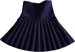 img 4 attached to 👗 Skirts & Skorts: Knitted Flared Pleated Skater Girls' Casual Clothing