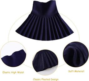 img 1 attached to 👗 Skirts & Skorts: Knitted Flared Pleated Skater Girls' Casual Clothing