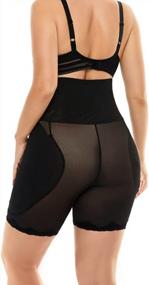 img 2 attached to Women'S Finlin High Waisted Tummy Control Shapewear Butt Lifter Panties With Seamless Hip Pads And Thigh Slimmers