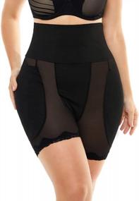 img 4 attached to Women'S Finlin High Waisted Tummy Control Shapewear Butt Lifter Panties With Seamless Hip Pads And Thigh Slimmers