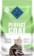 🐱 blue buffalo true solutions perfect coat: all-natural skin & coat care food for adult cats, available in dry and wet formulas logo