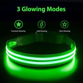 img 2 attached to 🐶 100% Waterproof LED Dog Collar - Rechargeable, Flashing Light-Up Collar for Pets. Adjustable, Increased Visibility & Super Bright for Small, Medium, and Large Dogs - PCeOTllar