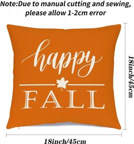 img 3 attached to Set Of 4 18X18 Inch Fall Pillow Covers - Perfect For Thanksgiving, Hello Pumpkin & Buffalo Check Plaid Home Decor!