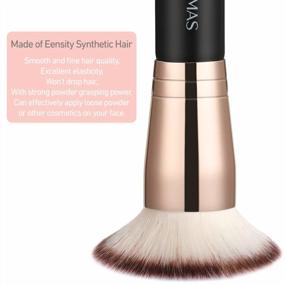 img 2 attached to Double Ended Makeup Brush Set For Liquid, Powder And Concealer - KINGMAS Foundation Blending Brush, Cream Cosmetics And Blush Brush (B01-Black)