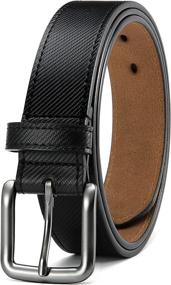 img 4 attached to 👖 High-Quality Chaoren Belts: Jeans Leather Casual Men's Accessories Perfect for Belts