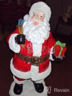 img 1 attached to Add Some Festive Cheer To Your Home With FUNPENY'S 12" Christmas Santa Claus Figurine With Solar Lights! review by Charles Woods
