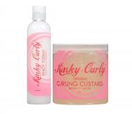 🔁 ultimate combo for perfect kinky curls: kinky curly knot today leave in conditioner/detangler 8 oz + kinky curly curl custard gel 8 oz logo