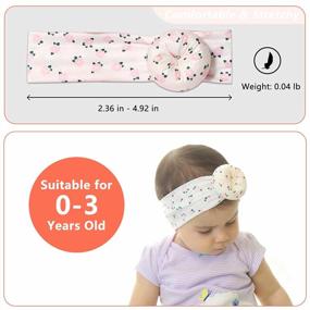 img 3 attached to Soft Headbands For Infants And Baby Girls - Pack Of 3 Hair Accessories With Newborn Hair Bows