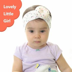 img 1 attached to Soft Headbands For Infants And Baby Girls - Pack Of 3 Hair Accessories With Newborn Hair Bows