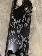 img 1 attached to Scientoy Skateboard, Beginner Skateboards, 31" X 8" Complete Pro Skateboard With Repair Kit For Kids/Boys/Girls/Youth/Adults, 9 Layer Canadian Maple Double Kick Skateboard For Outdoors review by Robb Fillmore