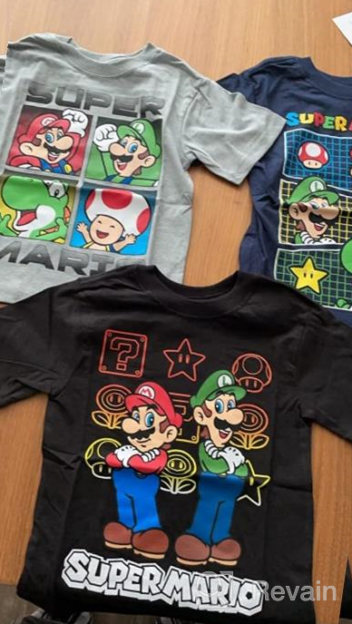 img 1 attached to Bundle Set of 3 Nintendo Super Mario Kart Boys' Short Sleeve T-Shirts review by Anthony Hobby