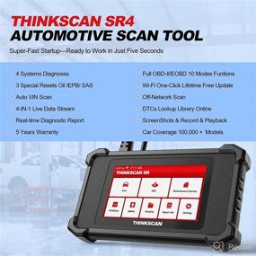 img 3 attached to 🔧 2022 ThinkScan SR4 Scan Tool - thinkcar OBD2 Scanner for Car Check Engine Code Reader, ABS SRS Transmission Diagnostic Scanner with Oil/EPB/SAS Reset Diagnostic Tool, AutoVIN, and Free Lifetime Update