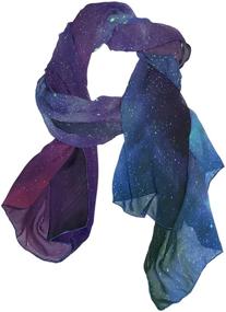 img 3 attached to 🎨 Discover AUUXVA Watercolor Lightweight Chiffon Scarves: Perfect Women's Accessory via Scarves & Wraps!