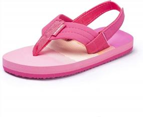 img 4 attached to Stylish And Secure Flip Flop Sandals With Back Strap For Kids Of All Ages