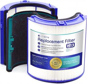 img 4 attached to PureSpring True HEPA H13 Replacement Filter Compatible W/ Dyson Pure Cool & Hot Models TP04, HP04, DP04 Part# 968707-04, 968708-04, & 969048-01 - Premium Quality, Blocks Over 99.9% Of Contaminants