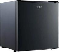 compact 1.7 cu.ft single door refrigerator - willz wlr17bk with adjustable mechanical thermostat & chiller logo