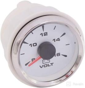 img 2 attached to 🌊 Waterproof 52MM Voltmeter Gauge: Accurate Voltage Indicator for Marine, Car, Truck | 7 Colors Backlight & 8-16V Range | Reliable 2inch Meter