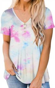 img 4 attached to Flowy Summer Style: Casual Plus Size Women'S Short Sleeve Tee Shirts