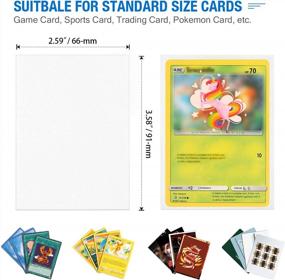 img 3 attached to 240Pcs Card Sleeves Protector For Trading Cards, Basketball & Board Game Cards - Dual Textured Clear Protective Card Sleeves By Sooez.