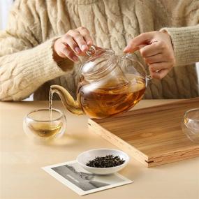 img 1 attached to Ощутите Вкус: Набор из 4 стаканов-рюмок CNGLASS с двойными стенками - идеально подходят для чистого и вкусного азиатского чая и эспрессо!