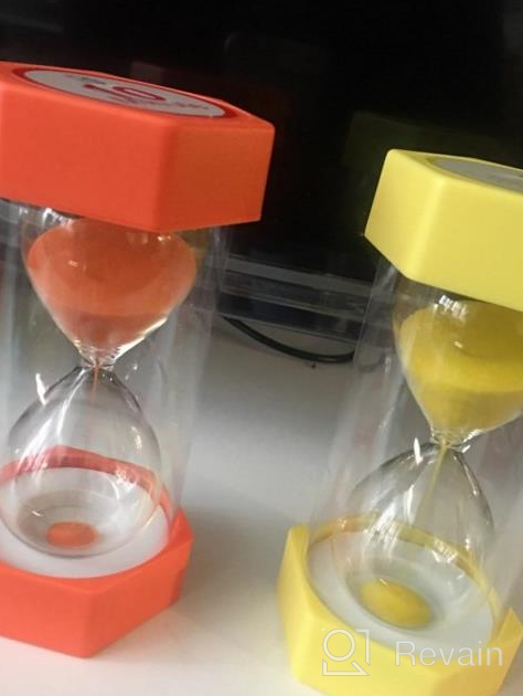 img 1 attached to XINBAOHONG Sand Timers - Set Of 2 For Kids Games, Home, Kitchen, And Classroom Use - 3 Minutes And 10 Minutes Hourglass Timer Clocks review by Nap Olivas