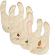 👶 organic cotton bibs for babies by touched by nature logo