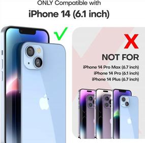 img 3 attached to Military Grade IPhone 14 Case [6.1 Inch] With 5 In 1 Protection - Clear, Not Yellowing + 2 Tempered Glass Screen Protector + 2 Camera Lens Protector Shockproof Slim Cover For Apple IPhone 14.