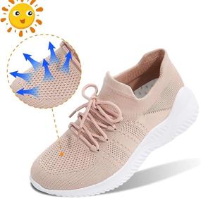 img 1 attached to 👟 Lightweight and Breathable Women's Athletic Walking Sneakers by IFSONG