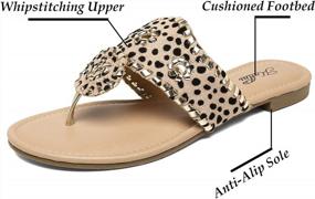 img 2 attached to Katliu Women'S Flat Sandals Flip Flop Sandals Dressy Thong Sandals
