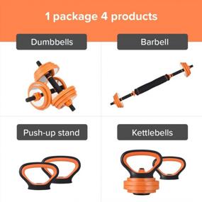 img 2 attached to EILISON 44Lb Adjustable Dumbbell And Barbell Set - Versatile Free Weights For Home Or Gym Workouts!