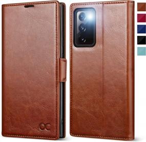 img 4 attached to PU Leather Wallet Case For Samsung Galaxy Note 20 5G 6.7 Inch With Card Holders, RFID Blocking & Kickstand Function - Brown