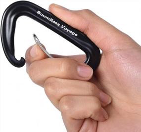 img 1 attached to Secure Your Gear With IBasingo'S Aluminum Alloy Carabiner Clips - BV1026