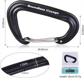 img 3 attached to Secure Your Gear With IBasingo'S Aluminum Alloy Carabiner Clips - BV1026