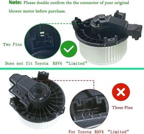 img 2 attached to 🥶 High-Quality A/C Blower Motor Assembly for Toyota RAV4, Corolla, Matrix, Pontiac Vibe, Scion tC, xB (2006-2017) - Reliable and Efficient Cooling Solution