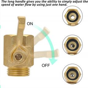 img 2 attached to 2 Pack STYDDI Super Heavy Duty Garden Hose Shut Off Valves - Solid Brass With 4 Extra Washers