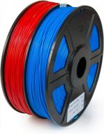 red & blue wyzworks pla 1.75mm 3d printer filament - dimensional accuracy +/- 0.05mm 1kg / 2.2lb [multiple color options] logo