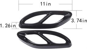 img 2 attached to 🚗 Black Car Rear Bumper Cylinder Exhaust Pipe Decorate Cover for Mercedes-Benz A B C E CLA GLC GLE GLS Class W205 W213 X253 - Enhance Car Exterior with Mufflers, Exhaust Pipe Cover