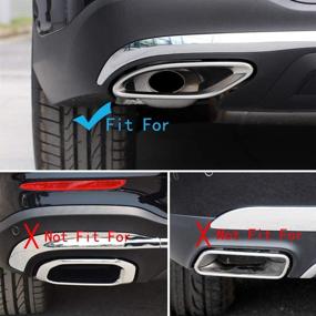 img 3 attached to 🚗 Black Car Rear Bumper Cylinder Exhaust Pipe Decorate Cover for Mercedes-Benz A B C E CLA GLC GLE GLS Class W205 W213 X253 - Enhance Car Exterior with Mufflers, Exhaust Pipe Cover