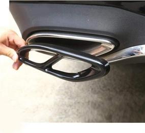 img 1 attached to 🚗 Black Car Rear Bumper Cylinder Exhaust Pipe Decorate Cover for Mercedes-Benz A B C E CLA GLC GLE GLS Class W205 W213 X253 - Enhance Car Exterior with Mufflers, Exhaust Pipe Cover