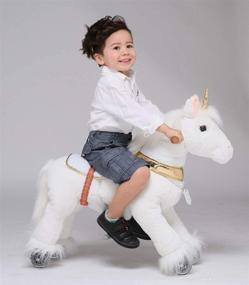 img 4 attached to 🐴 Ufree Horse Action Pony: Fun Walking Toy with Wheels for Kids Ages 3-6
