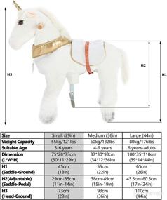 img 1 attached to 🐴 Ufree Horse Action Pony: Fun Walking Toy with Wheels for Kids Ages 3-6