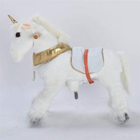 img 3 attached to 🐴 Ufree Horse Action Pony: Fun Walking Toy with Wheels for Kids Ages 3-6